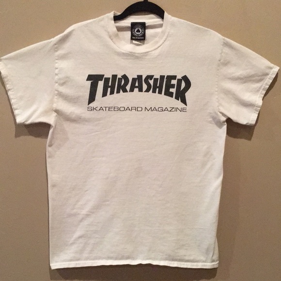 Thrasher skateboard magazine white t-shirt. Size Medium. - Picture 1 of 7